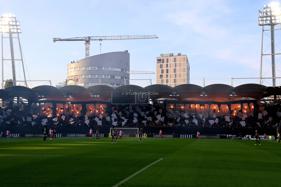 Sturm Graz - GAK
Oesterreichische Fussball Bundesliga, 9. Runde, SK Sturm Graz - Grazer AK, Stadion Graz-Liebenau, 18.10.2026. Foto zeigt Fans von Sturm mit einer Choreografie
