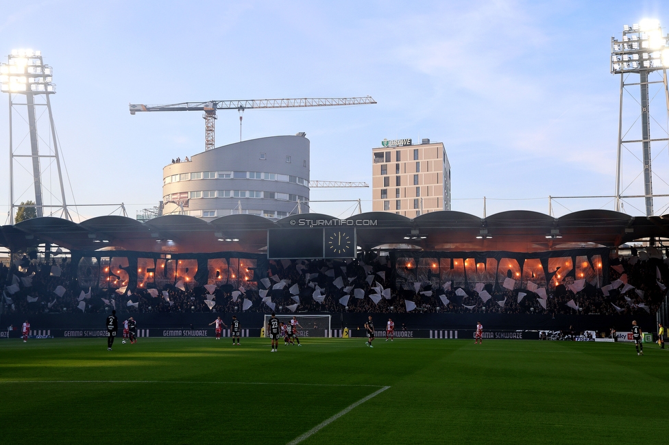 Sturm Graz - GAK
Oesterreichische Fussball Bundesliga, 9. Runde, SK Sturm Graz - Grazer AK, Stadion Graz-Liebenau, 18.10.2026. Foto zeigt Fans von Sturm mit einer Choreografie
