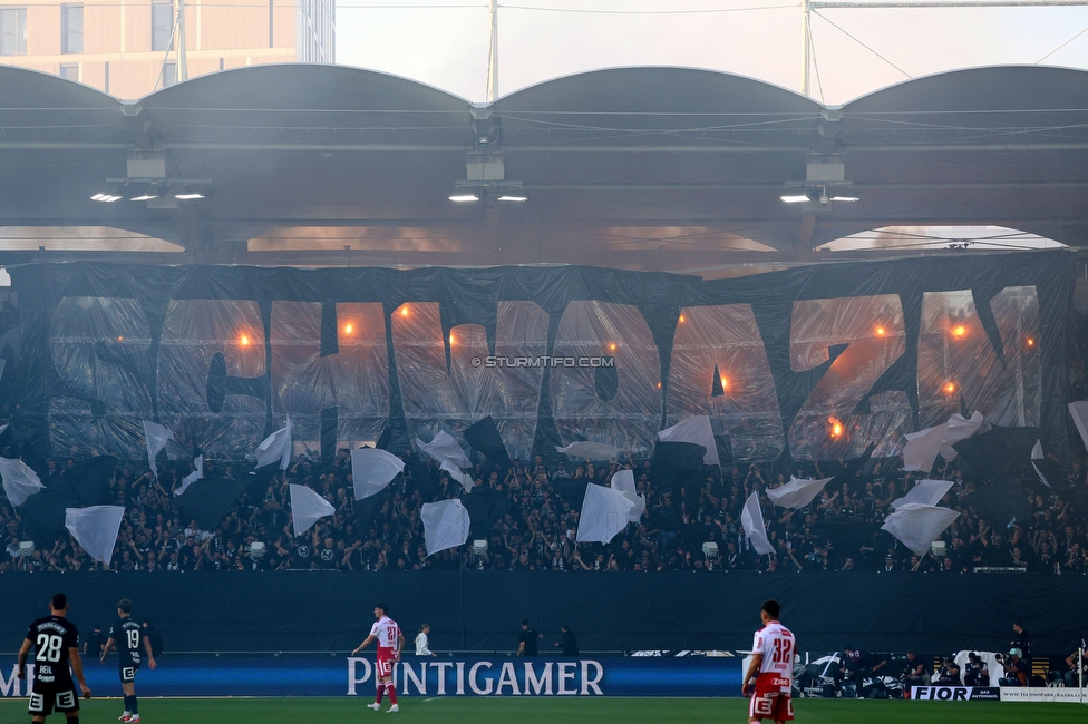 Sturm Graz - GAK
Oesterreichische Fussball Bundesliga, 9. Runde, SK Sturm Graz - Grazer AK, Stadion Graz-Liebenau, 18.10.2026. Foto zeigt Fans von Sturm mit einer Choreografie
