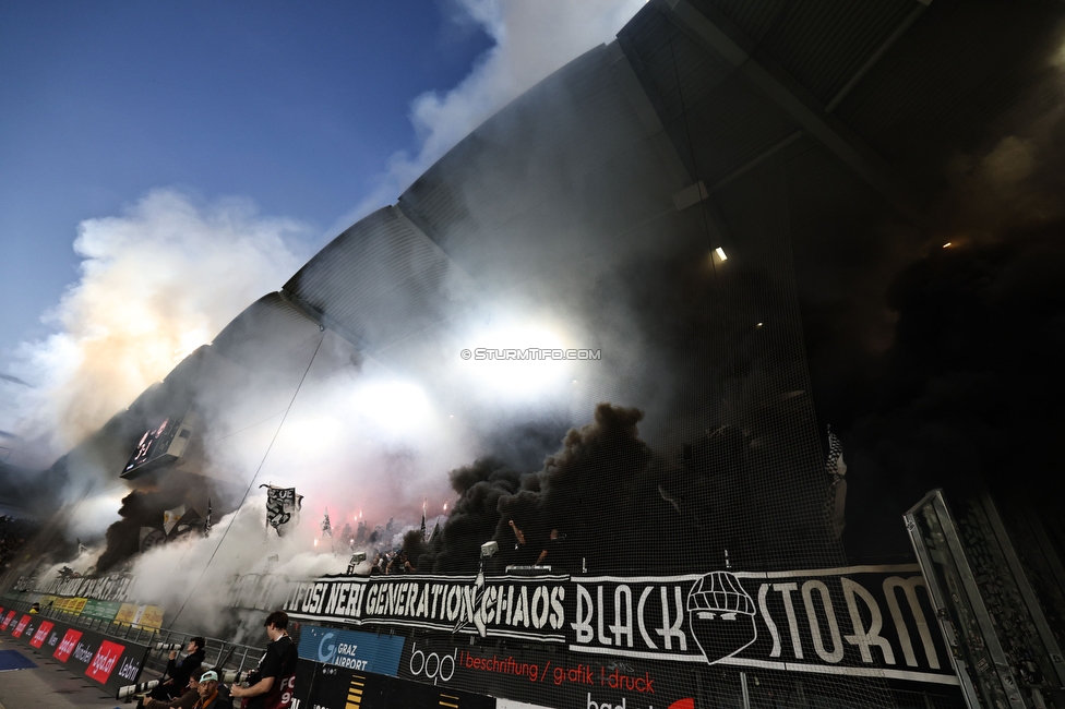 Sturm Graz - GAK
Oesterreichische Fussball Bundesliga, 9. Runde, SK Sturm Graz - Grazer AK, Stadion Graz-Liebenau, 18.10.2026. Foto zeigt Fans von Sturm mit einer Choreografie
