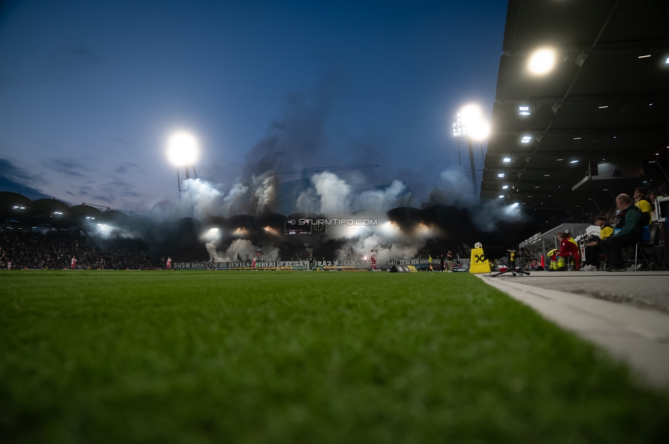 Sturm Graz - GAK
Oesterreichische Fussball Bundesliga, 9. Runde, SK Sturm Graz - Grazer AK, Stadion Graz-Liebenau, 18.10.2026. Foto zeigt Fans von Sturm mit einer Choreografie
