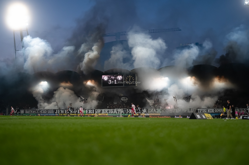 Sturm Graz - GAK
Oesterreichische Fussball Bundesliga, 9. Runde, SK Sturm Graz - Grazer AK, Stadion Graz-Liebenau, 18.10.2026. Foto zeigt Fans von Sturm mit einer Choreografie
