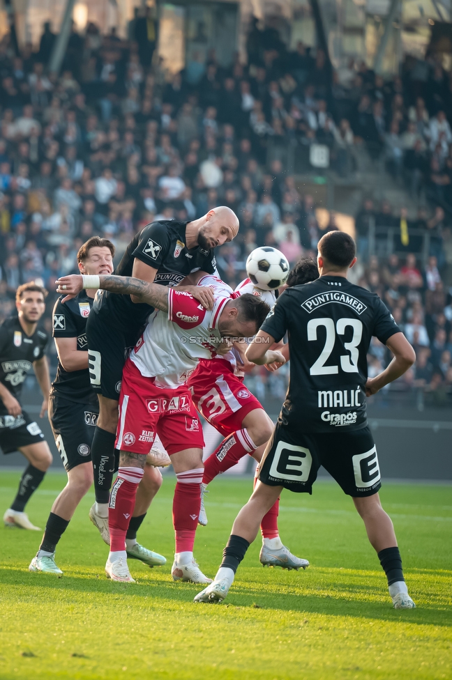 Sturm Graz - GAK
Oesterreichische Fussball Bundesliga, 9. Runde, SK Sturm Graz - Grazer AK, Stadion Graz-Liebenau, 18.10.2026. Foto zeigt Jon Gorenc-Stankovic (Sturm) und Arjan Malic (Sturm)

