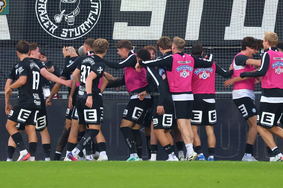 Sturm Graz - GAK
Oesterreichische Fussball Bundesliga, 9. Runde, SK Sturm Graz - Grazer AK, Stadion Graz-Liebenau, 18.10.2026. Foto zeigt Oumar Diakite (Sturm)
Schlüsselwörter: torjubel