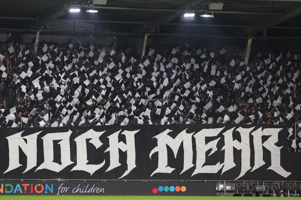 Sturm Graz - Marseille
UEFA Europa League Gruppenphase 3. Spieltag, SK Sturm Graz - Olympique de Marseille, Stadion Graz-Liebenau Graz, 22.10.2026. Foto zeigt Fans von Sturm mit einer Choreografie
