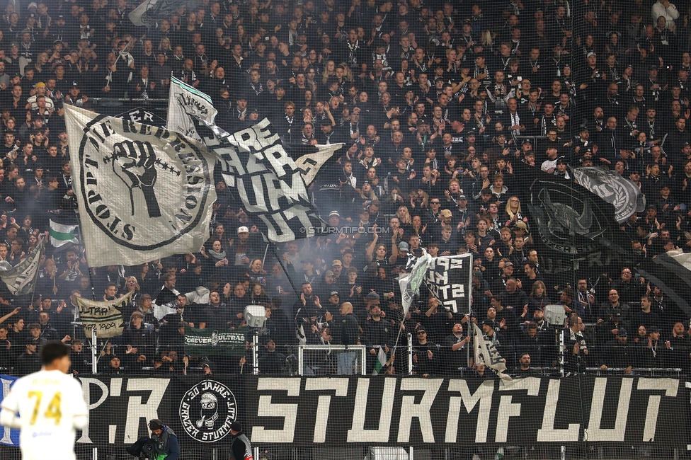 Sturm Graz - Marseille
UEFA Europa League Gruppenphase 3. Spieltag, SK Sturm Graz - Olympique de Marseille, Stadion Graz-Liebenau Graz, 22.10.2026. Foto zeigt Fans von Sturm
