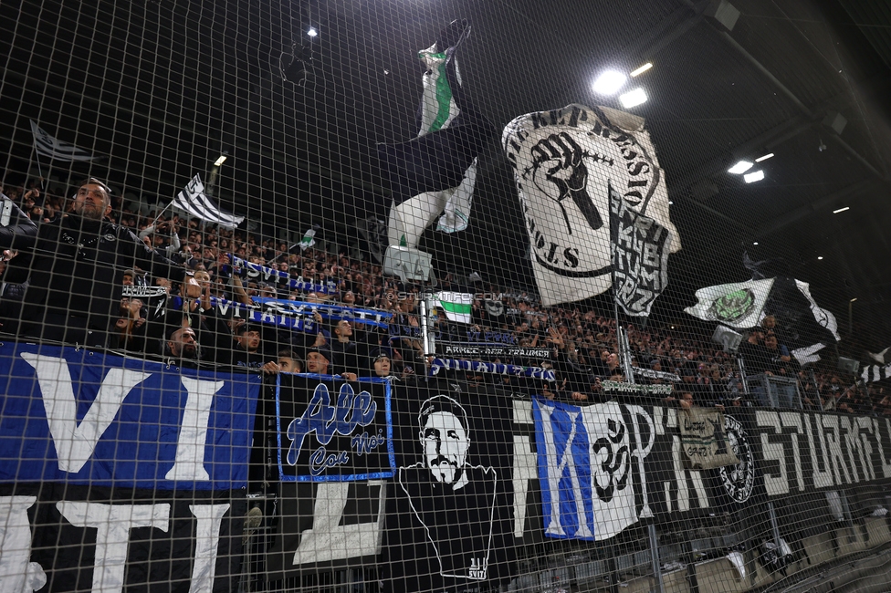 Sturm Graz - Marseille
UEFA Europa League Gruppenphase 3. Spieltag, SK Sturm Graz - Olympique de Marseille, Stadion Graz-Liebenau Graz, 22.10.2026. Foto zeigt Fans von Sturm
