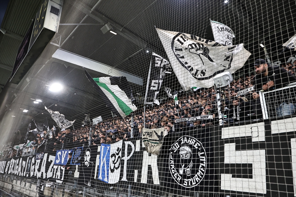 Sturm Graz - Marseille
UEFA Europa League Gruppenphase 3. Spieltag, SK Sturm Graz - Olympique de Marseille, Stadion Graz-Liebenau Graz, 22.10.2026. Foto zeigt Fans von Sturm
