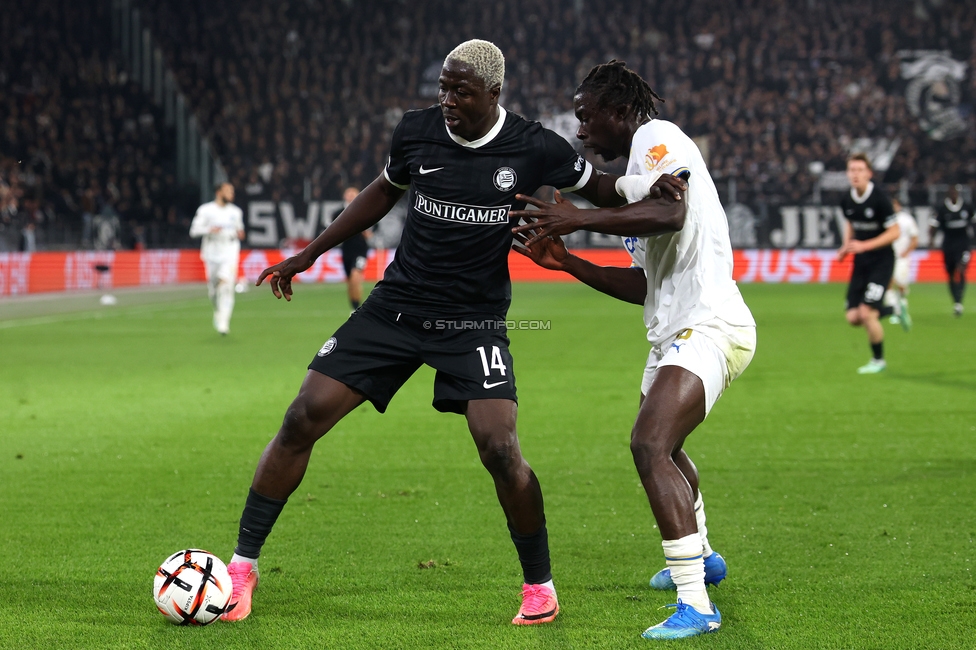 Sturm Graz - Marseille
UEFA Europa League Gruppenphase 3. Spieltag, SK Sturm Graz - Olympique de Marseille, Stadion Graz-Liebenau Graz, 22.10.2026. Foto zeigt Oumar Diakite (Sturm)
