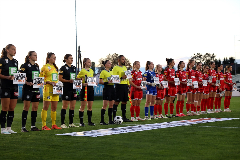 Sturm Frauen - LASK
OEFB Frauen Bundesliga, 11. Runde, SK Sturm Graz Frauen - LASK, Trainingszentrum Messendorf, 23.10.2026. Foto zeigt die Mannschaft der Sturm Frauen
