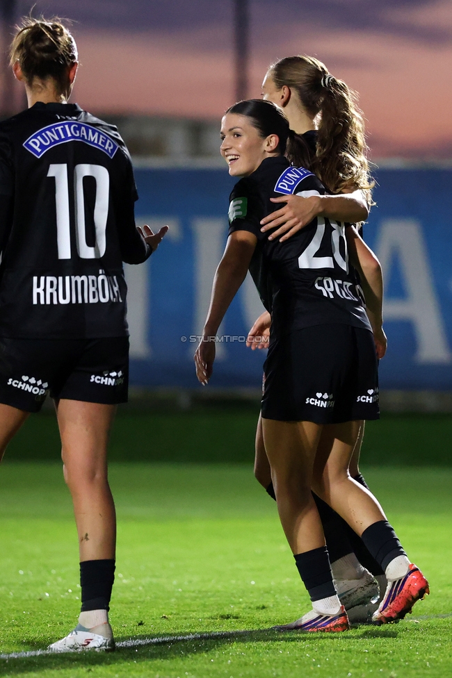 Sturm Frauen - LASK
OEFB Frauen Bundesliga, 11. Runde, SK Sturm Graz Frauen - LASK, Trainingszentrum Messendorf, 23.10.2026. Foto zeigt Marie Spiess (Sturm Frauen)
