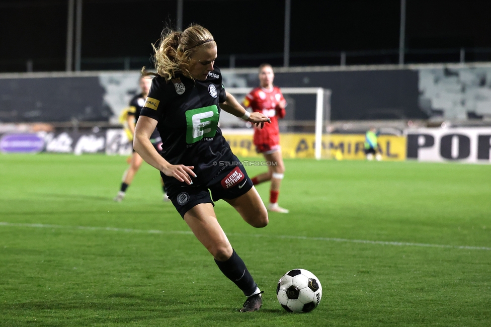 Sturm Frauen - LASK
OEFB Frauen Bundesliga, 11. Runde, SK Sturm Graz Frauen - LASK, Trainingszentrum Messendorf, 23.10.2026. Foto zeigt Merel Bormans (Sturm Frauen)

