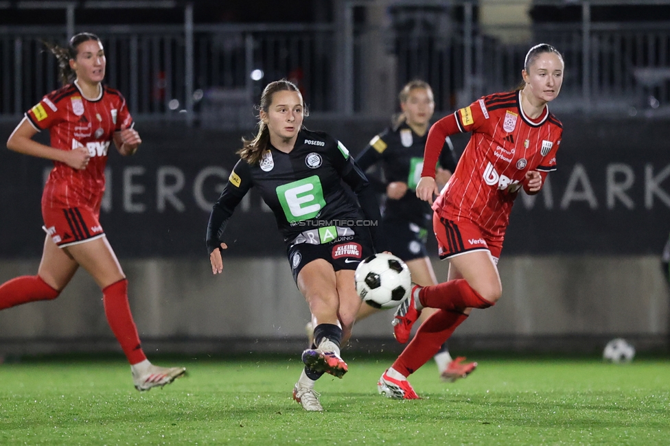 Sturm Frauen - LASK
OEFB Frauen Bundesliga, 11. Runde, SK Sturm Graz Frauen - LASK, Trainingszentrum Messendorf, 23.10.2026. Foto zeigt Nina Wippel (Sturm Frauen)
