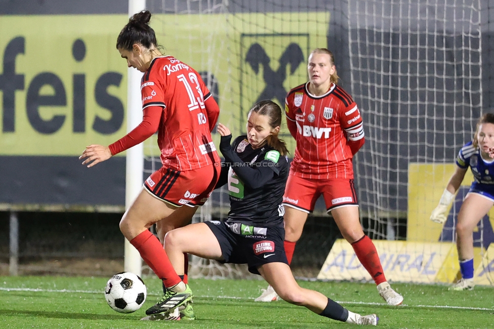 Sturm Frauen - LASK
OEFB Frauen Bundesliga, 11. Runde, SK Sturm Graz Frauen - LASK, Trainingszentrum Messendorf, 23.10.2026. Foto zeigt Katja Weber (Sturm Frauen)
