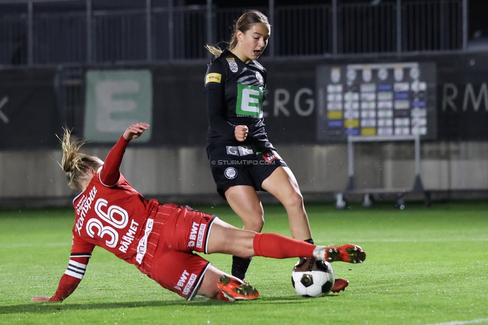 Sturm Frauen - LASK
OEFB Frauen Bundesliga, 11. Runde, SK Sturm Graz Frauen - LASK, Trainingszentrum Messendorf, 23.10.2026. Foto zeigt Nina Wippel (Sturm Frauen)

