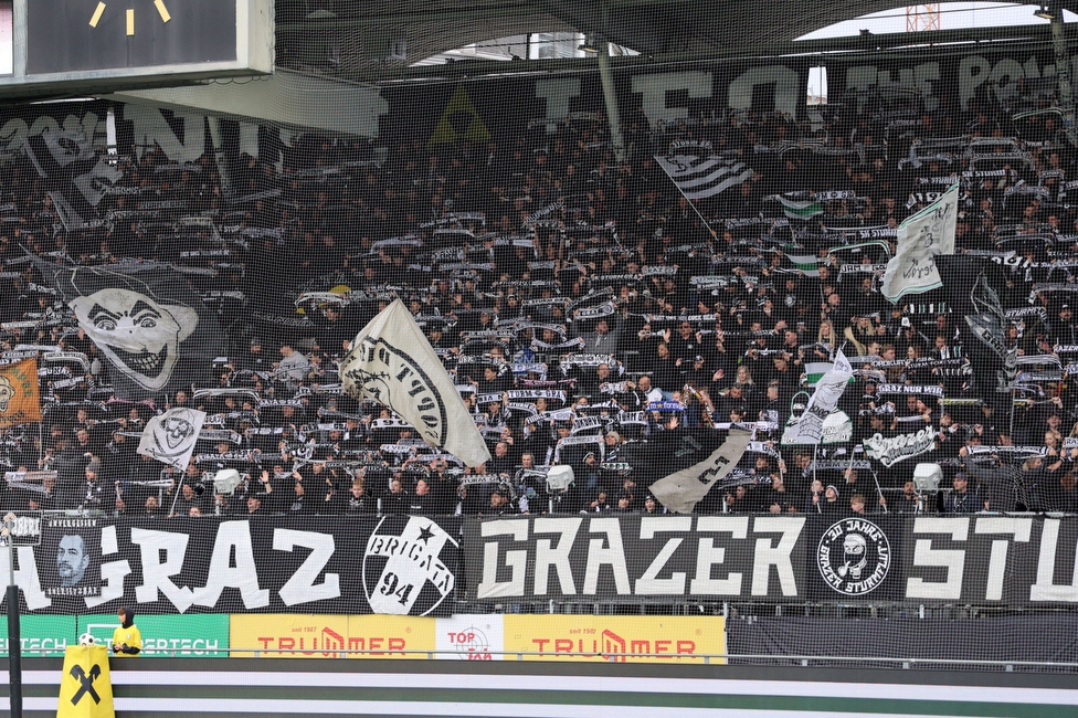 Sturm Graz - Ried
Oesterreichische Fussball Bundesliga, 10. Runde, SK Sturm Graz - SV Ried, Stadion Graz-Liebenau, 25.10.2026. Foto zeigt Fans von Sturm
Schlüsselwörter: schals