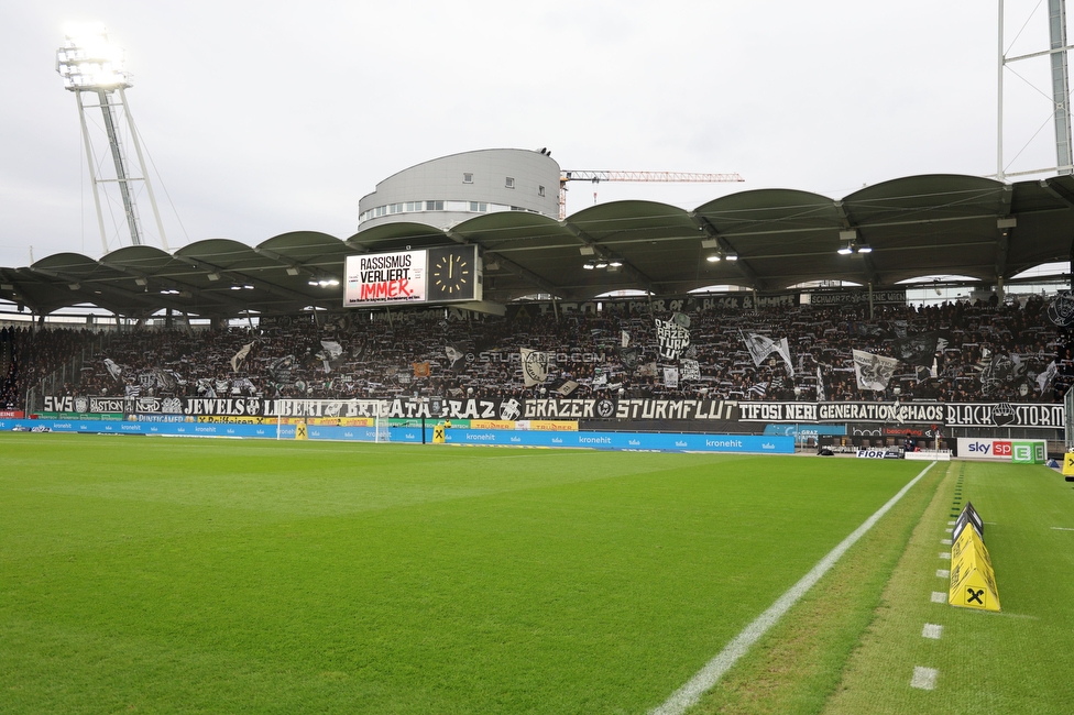 Sturm Graz - Ried
Oesterreichische Fussball Bundesliga, 10. Runde, SK Sturm Graz - SV Ried, Stadion Graz-Liebenau, 25.10.2026. Foto zeigt Fans von Sturm
Schlüsselwörter: schals fairplay