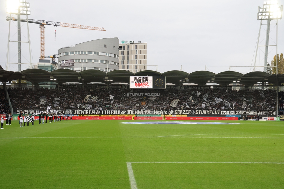 Sturm Graz - Ried
Oesterreichische Fussball Bundesliga, 10. Runde, SK Sturm Graz - SV Ried, Stadion Graz-Liebenau, 25.10.2026. Foto zeigt Fans von Sturm
Schlüsselwörter: fairplay schals