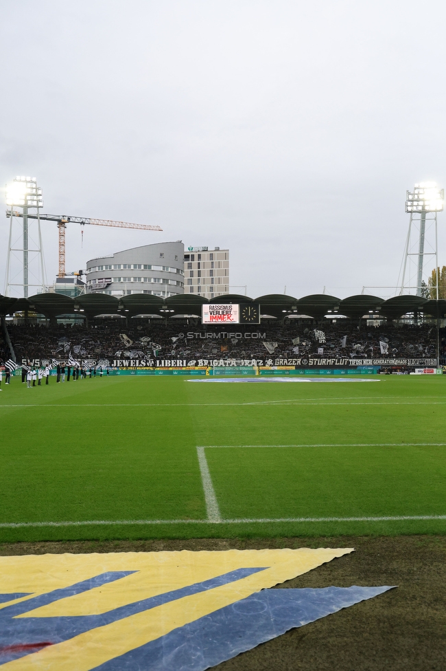 Sturm Graz - Ried
Oesterreichische Fussball Bundesliga, 10. Runde, SK Sturm Graz - SV Ried, Stadion Graz-Liebenau, 25.10.2026. Foto zeigt Fans von Sturm
Schlüsselwörter: fairplay schals