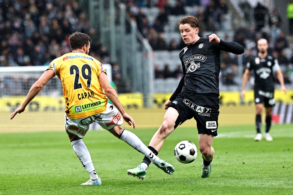 Sturm Graz - Ried
Oesterreichische Fussball Bundesliga, 10. Runde, SK Sturm Graz - SV Ried, Stadion Graz-Liebenau, 25.10.2026. Foto zeigt Luca Weinhandl (Sturm)
