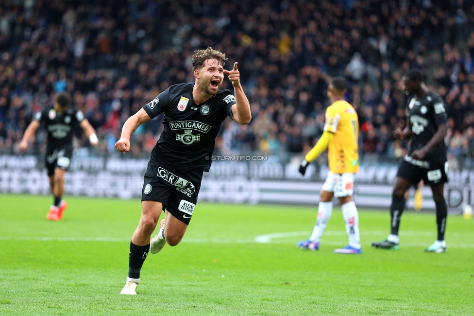 Sturm Graz - Ried
Oesterreichische Fussball Bundesliga, 10. Runde, SK Sturm Graz - SV Ried, Stadion Graz-Liebenau, 25.10.2026. Foto zeigt Simon Seidl (Sturm)
Schlüsselwörter: torjubel
