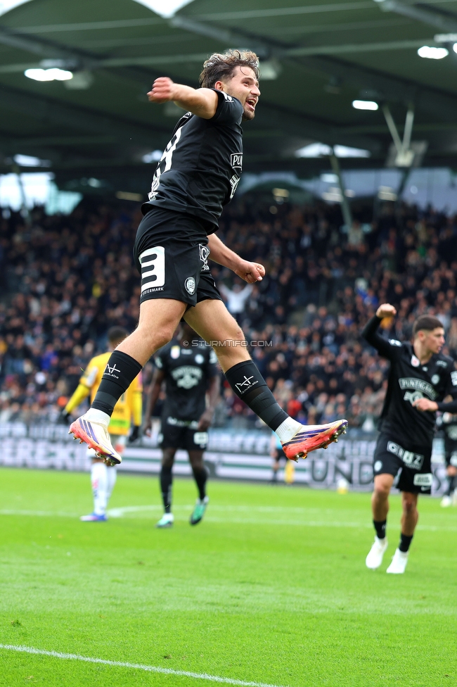 Sturm Graz - Ried
Oesterreichische Fussball Bundesliga, 10. Runde, SK Sturm Graz - SV Ried, Stadion Graz-Liebenau, 25.10.2026. Foto zeigt Simon Seidl (Sturm)
Schlüsselwörter: torjubel