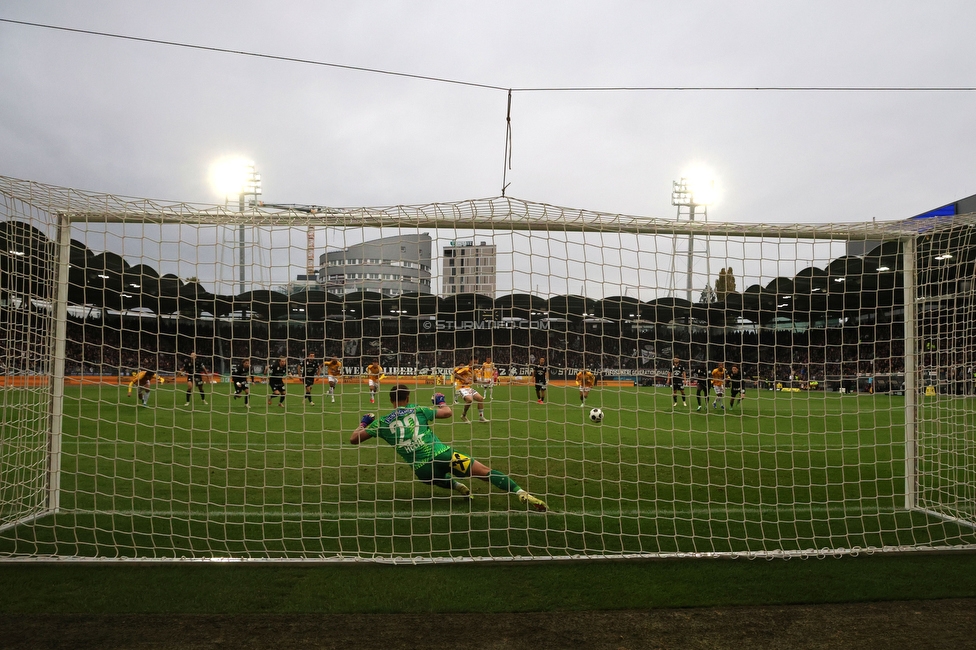 Sturm Graz - Ried
Oesterreichische Fussball Bundesliga, 10. Runde, SK Sturm Graz - SV Ried, Stadion Graz-Liebenau, 25.10.2026. Foto zeigt Ammar Helac (Sturm)
Schlüsselwörter: elfmeter