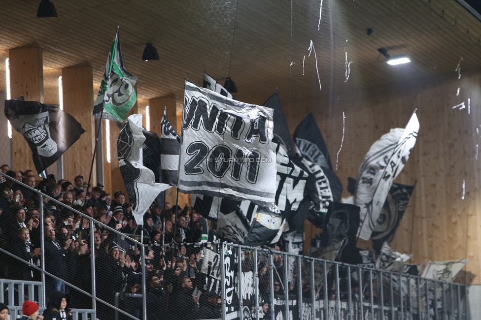 Lustenau - Sturm Graz
OEFB Cup 3. Runde, SC Austria Lustenau - SK Sturm Graz, Reichshofstadion, Lustenau, 29.10.2026. 

Foto zeigt Fans von Sturm
