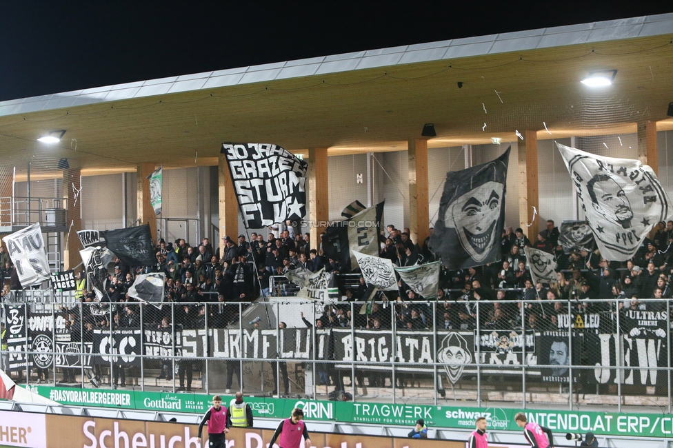 Lustenau - Sturm Graz
OEFB Cup 3. Runde, SC Austria Lustenau - SK Sturm Graz, Reichshofstadion, Lustenau, 29.10.2026. Foto zeigt Fans von Sturm
