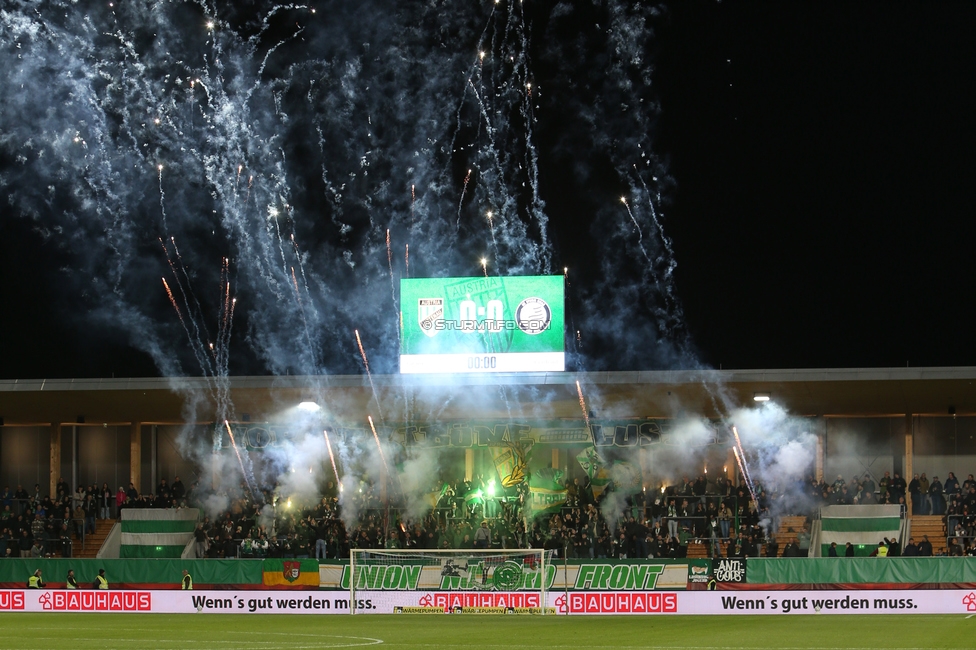 Lustenau - Sturm Graz
OEFB Cup 3. Runde, SC Austria Lustenau - SK Sturm Graz, Reichshofstadion, Lustenau, 29.10.2026. 

Foto zeigt Fans von Lustenau
