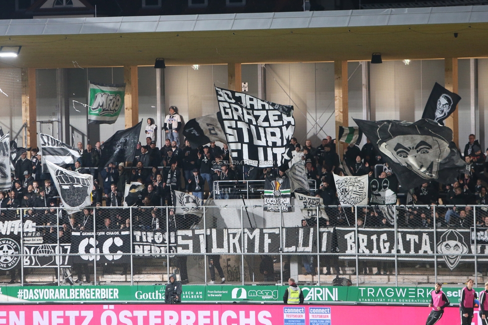 Lustenau - Sturm Graz
OEFB Cup 3. Runde, SC Austria Lustenau - SK Sturm Graz, Reichshofstadion, Lustenau, 29.10.2026. Foto zeigt Fans von Sturm
