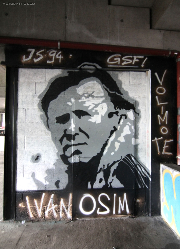Street Art
Foto zeigt ein Graffiti fuer Ivica Osim (ehem. Cheftrainer Sturm)
